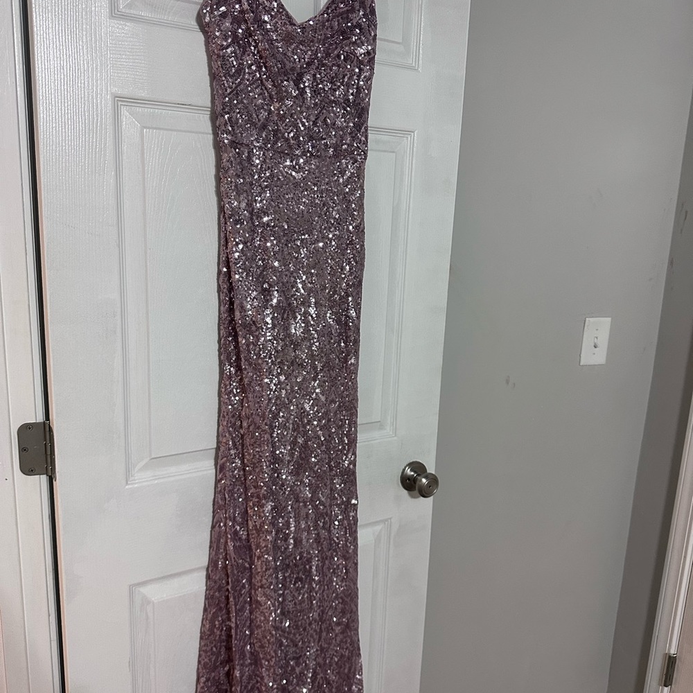 Betsy Adam Pink Sequin Dress